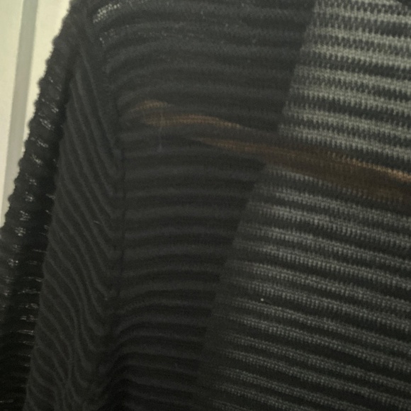 Black Sheer Open-Front Cardigan – Lightweight Layering Piece, Size XL - Picture 4 of 4